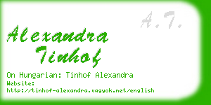 alexandra tinhof business card